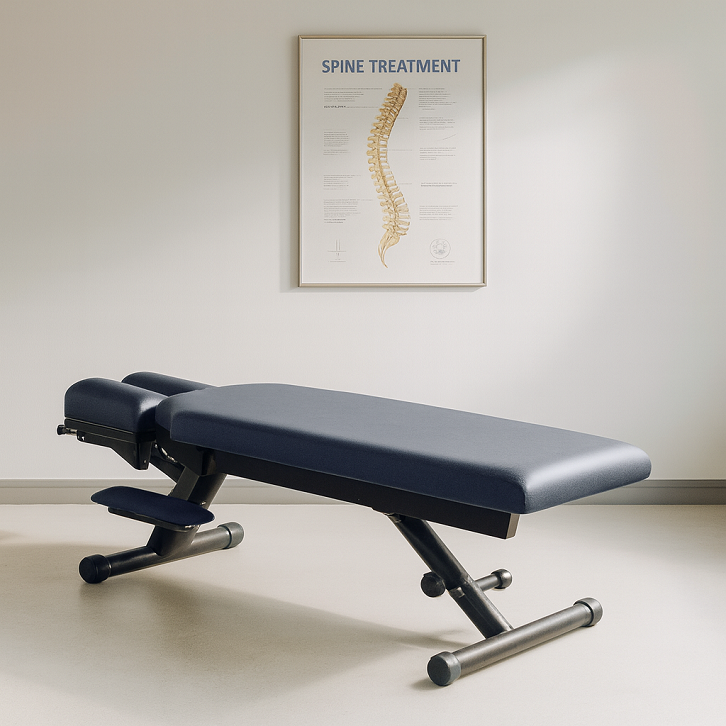 Iron-220 Chiropractic Adjusting Bench Therapy Table-Pneumatic Headpiece, Adjustable Height